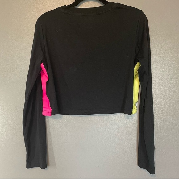 Nike Air Black Colorful Women's Crop Top long-sleeve Large - Picture 5 of 12